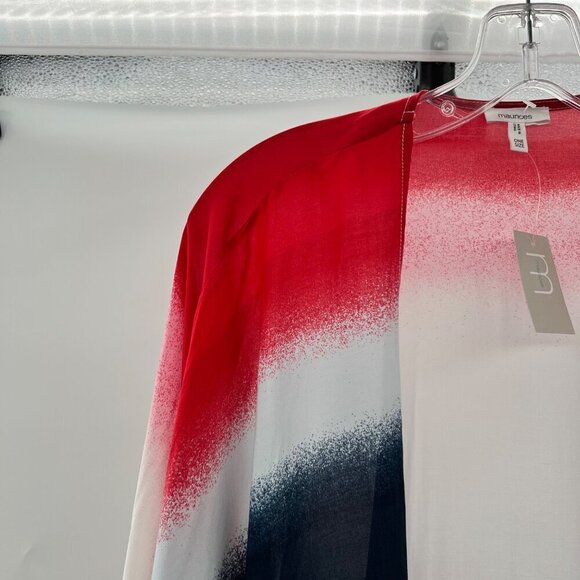 Maurices Women's Open Front Multicolor Striped Lightweight Cardigan One Size NEW - Picture 3 of 9